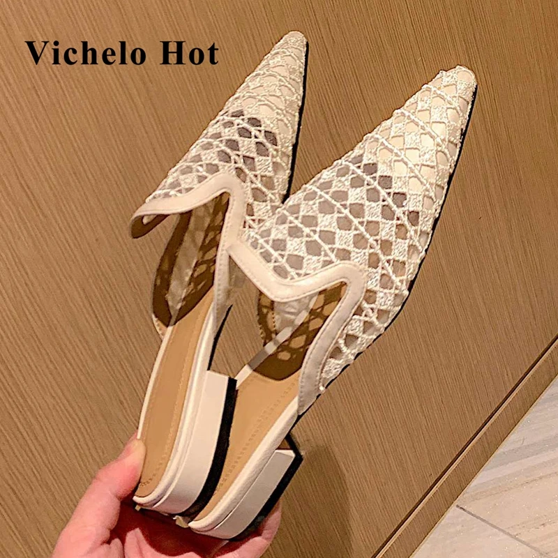 Vichelo Hot square toe shallow low heels simple style hollow out gentlewomen sweet girls vintage slip on women sandals shoes L61
Vichelo Hot square toe shallow low heels simple style hollow out gentlewomen sweet girls vintage slip on women sandals shoes L61