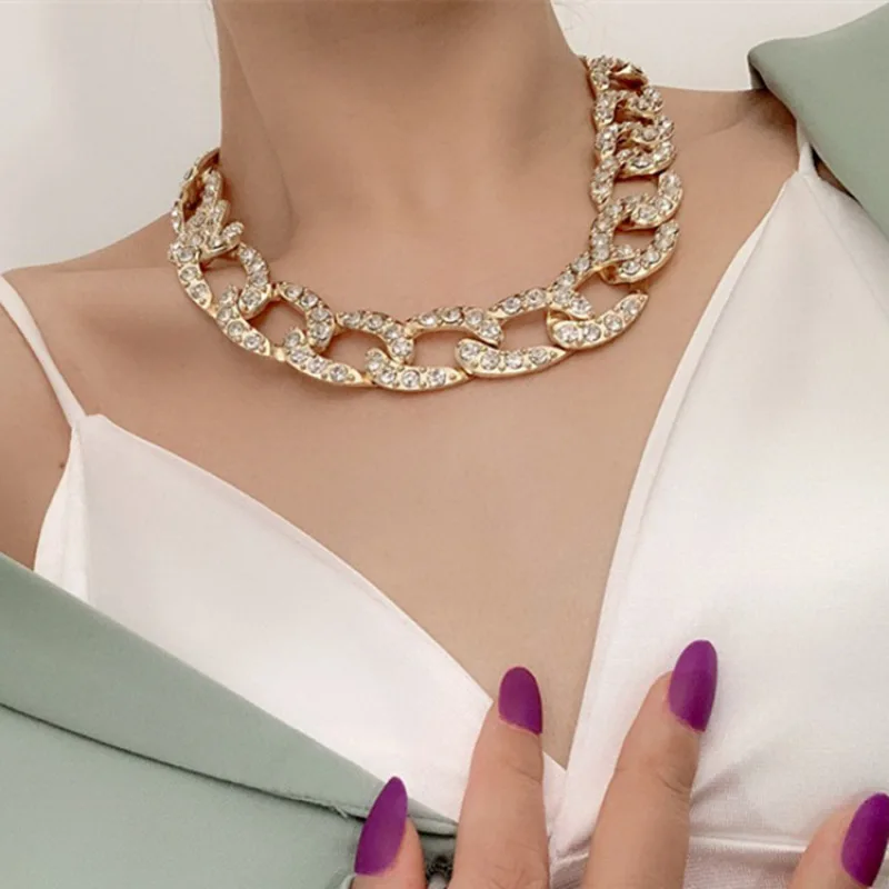 2021 Kpop Light Luxury Design Exaggerated Chain Choker Women Trend Pendant Necklace Fashion Clavicle Necklaces Vintage Jewelry
2021 Kpop Light Luxury Design Exaggerated Chain Choker Women Trend Pendant Necklace Fashion Clavicle Necklaces Vintage Jewelry