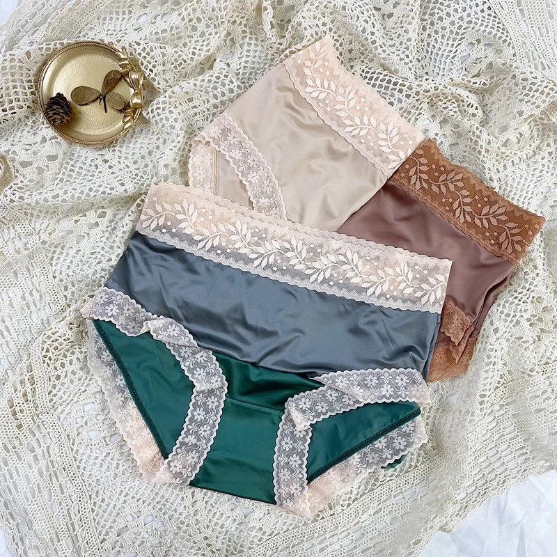Lace Panties Ice Silk Seamless Panty Women Sexy Floral Briefs Soft Underwear Underpants
Lace Panties Ice Silk Seamless Panty Women Sexy Floral Briefs Soft Underwear Underpants