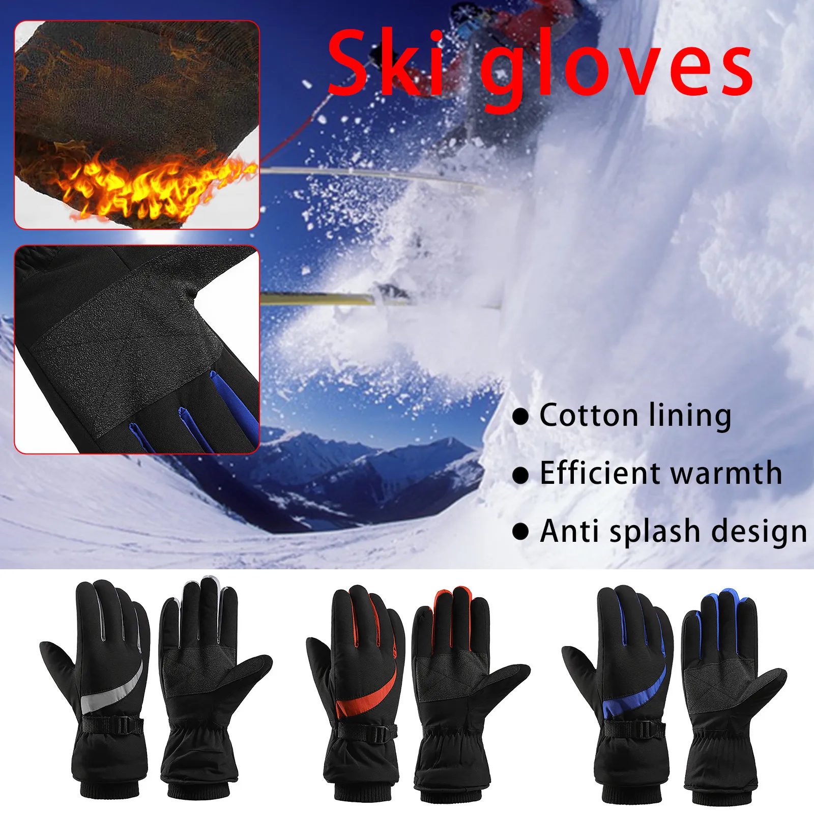 Winter Outdoor Soft Elastic Breathable Windproof & Waterproof Snow Ski Gloves Warm Mountain Climbing Gloves for Women Men
Winter Outdoor Soft Elastic Breathable Windproof & Waterproof Snow Ski Gloves Warm Mountain Climbing Gloves for Women Men