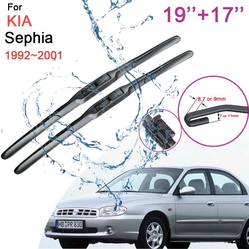 Car Front Windshield Wiper Blades for KIA Sephia 1992 1993 1994 1995 ~ 2001 Two Rubber Snow Scraping Silent Accessories Stickers
Car Front Windshield Wiper Blades for KIA Sephia 1992 1993 1994 1995 ~ 2001 Two Rubber Snow Scraping Silent Accessories Stickers