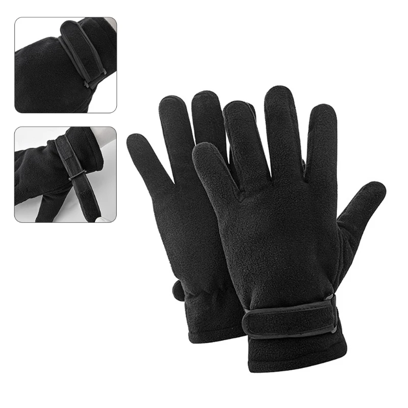 Mens Winter Warm Polar Fleece Touchscreen Gloves with Adjustable Strap Solid Color Outdoor Driving Thermal Mittens
Mens Winter Warm Polar Fleece Touchscreen Gloves with Adjustable Strap Solid Color Outdoor Driving Thermal Mittens