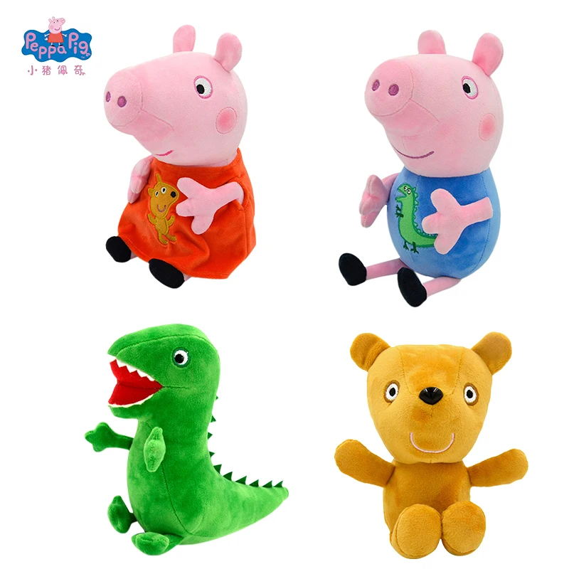 Новые плюшевые игрушки семья Свинка Пеппа Джордж мягкие куклы украшения для