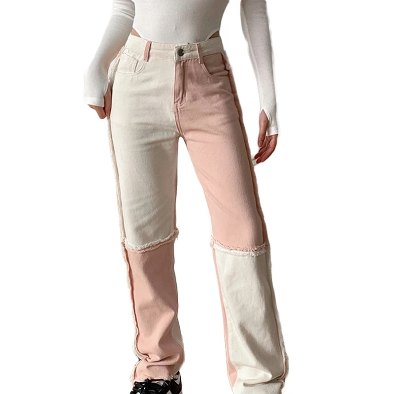 2022 Fashion Women's Jeans Patchwork Contrast Color Straight-Leg Denim Pants for Travel Party Casual Streetwear
2022 Fashion Women's Jeans Patchwork Contrast Color Straight-Leg Denim Pants for Travel Party Casual Streetwear