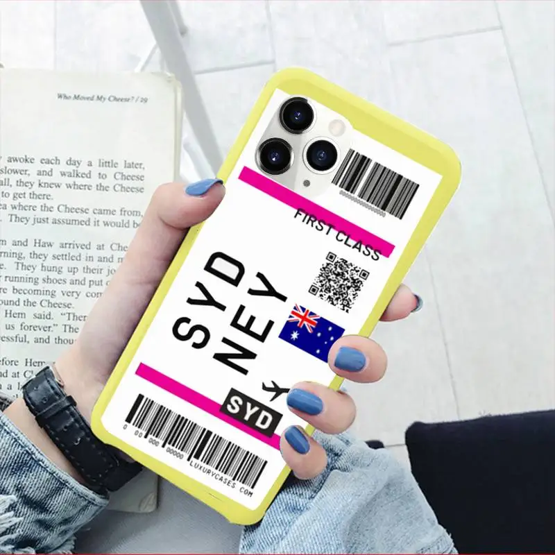 Air ticket fashion Phone Case Candy Color for iPhone 11 12 pro XS MAX 8 7 6 6S Plus X 5S SE 2020 XR
Air ticket fashion Phone Case Candy Color for iPhone 11 12 pro XS MAX 8 7 6 6S Plus X 5S SE 2020 XR