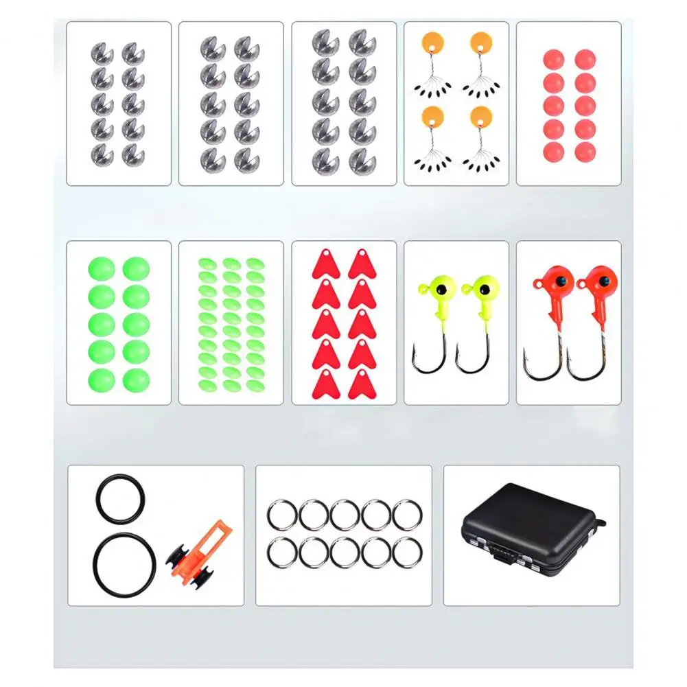 205 Pcs Fishing Kit Set with Fishing Tackle Box Including Fishing Sinker Weights Fishing Swivels Snaps Jig Hook Tackle Kit
205 Pcs Fishing Kit Set with Fishing Tackle Box Including Fishing Sinker Weights Fishing Swivels Snaps Jig Hook Tackle Kit