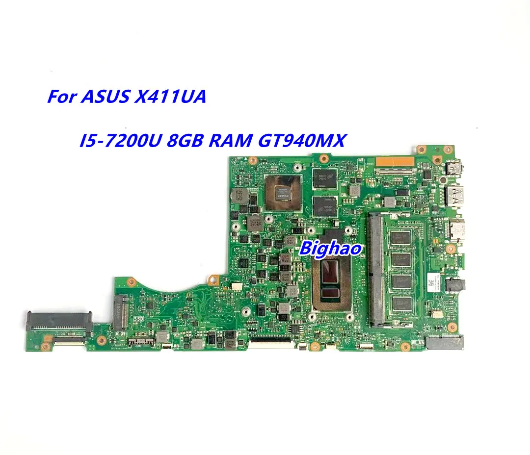 For ASUS X411U X411UQ X411UA S4200U X411UN X411UR X411URR X411URP X411UF Laptop Motherboard with I5-7200U 8GB RAM GT940MX tested
For ASUS X411U X411UQ X411UA S4200U X411UN X411UR X411URR X411URP X411UF Laptop Motherboard with I5-7200U 8GB RAM GT940MX tested
