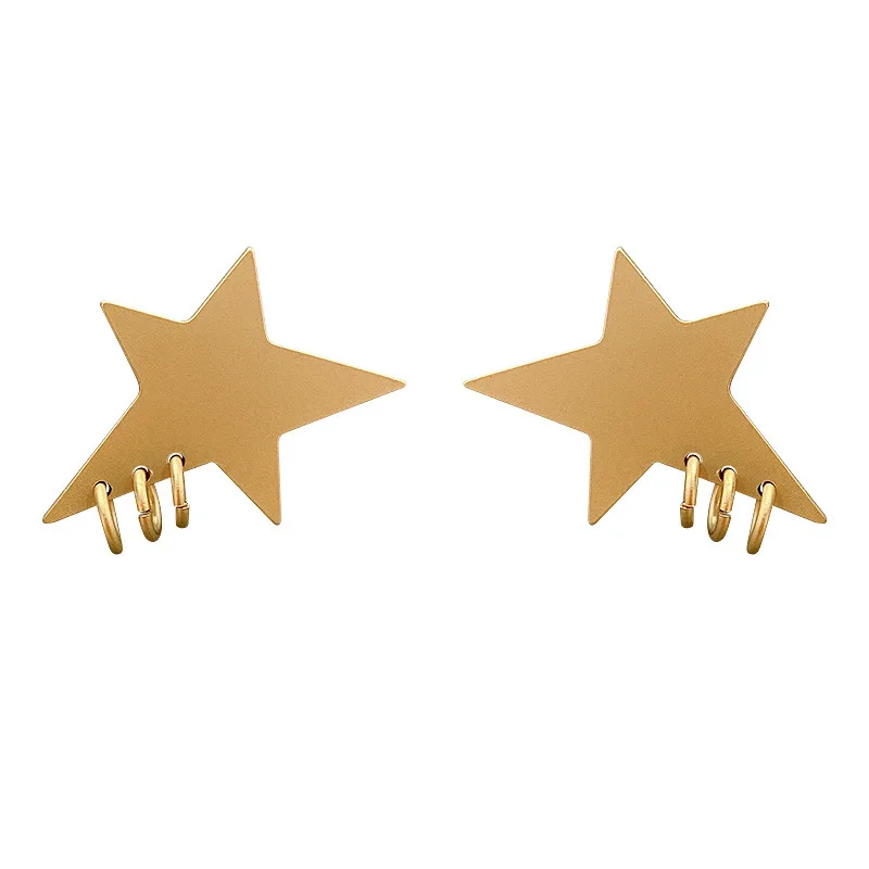 Origin Summer Simple Gold Matte Asymmetric Star Dangle Earrings for Women Unique Design Metal Round Party Gifts Jewellery
Origin Summer Simple Gold Matte Asymmetric Star Dangle Earrings for Women Unique Design Metal Round Party Gifts Jewellery