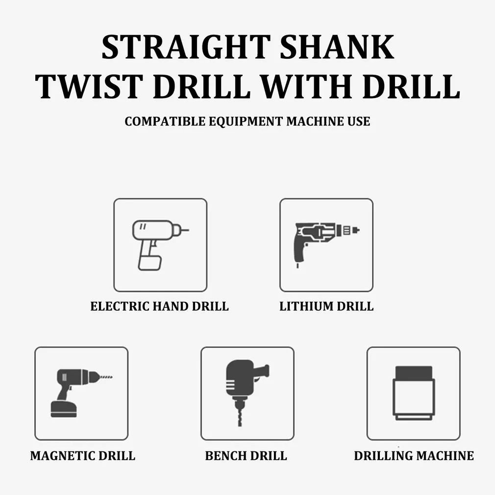 Twist Drill Bit Stainless Steel Iron-Containing Metal-Containing Full-Grinding High-Speed Straight Shank | Инструменты