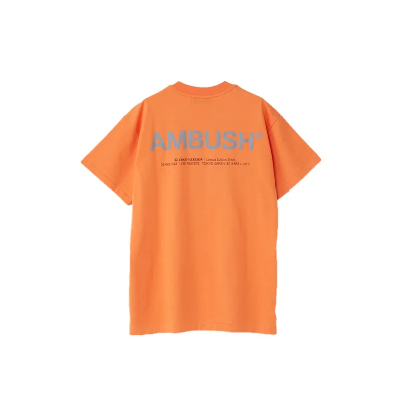 2021 New Hip Hop Ambush T Shirt Men Women 1:1 High Quality Casual Cotton Orange Reflective High Street Ambush T-shirt Top Tees
2021 New Hip Hop Ambush T Shirt Men Women 1:1 High Quality Casual Cotton Orange Reflective High Street Ambush T-shirt Top Tees