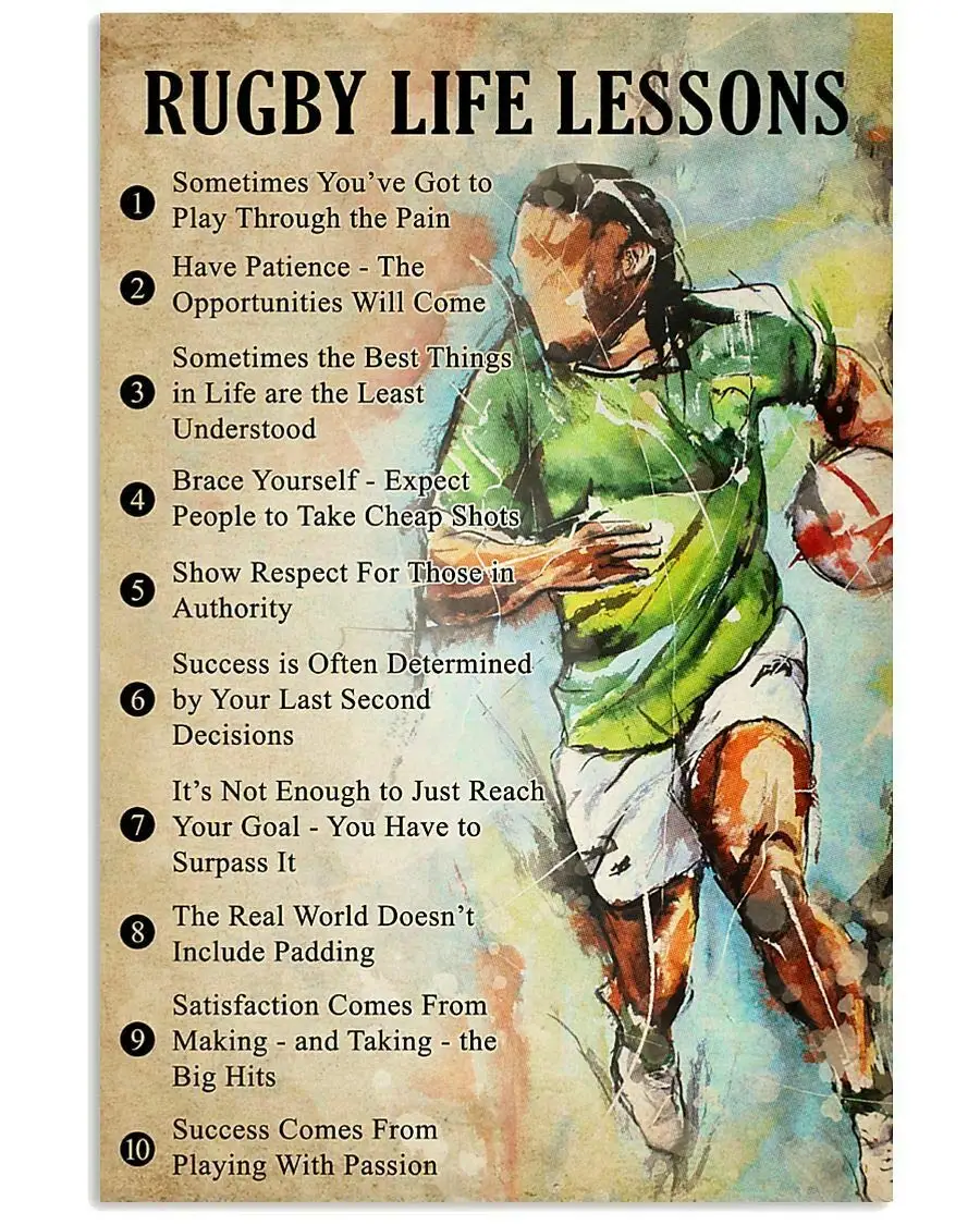 Регби жизнь уроки, деревенский потертый бар Домашний паб кухня прачечная гостиная стена металлическая пластина декор
Регби жизнь уроки, деревенский потертый бар Домашний паб кухня прачечная гостиная стена металлическая пластина декор