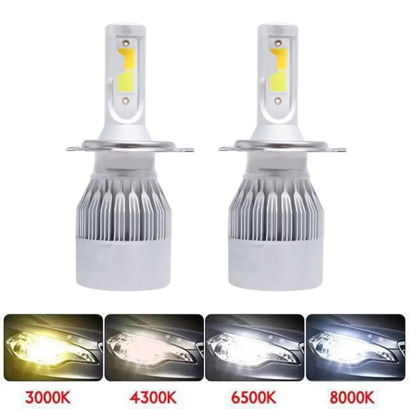 

Elglux 2PCS 6000K H7 LED Car Headlight H4 Bulb H1 H11 H3 H8 H9 9005 HB3 9006 HB4 H27 9007 80W 8000LM Turbo Auto Lamps Fog Lights