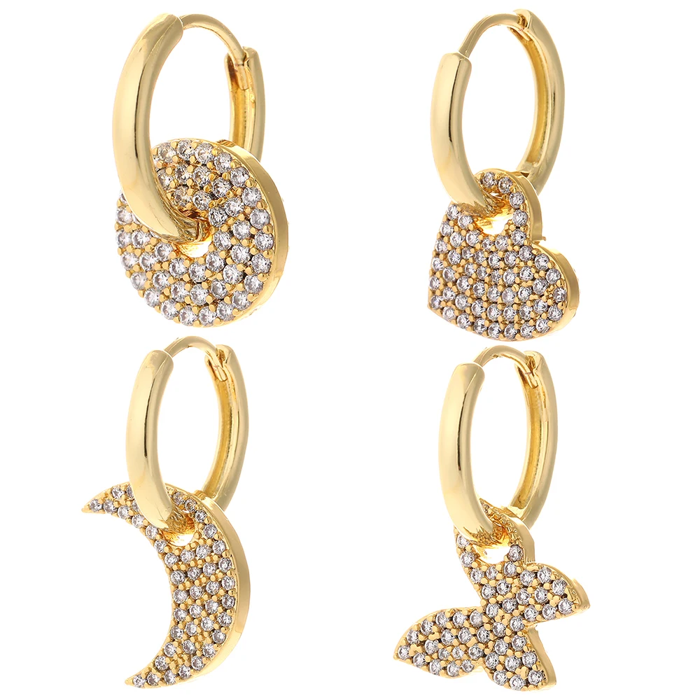 Butterfly Hoop Earrings Moon and Star Dangle Earrings Gold Ear Rings for Female Cubic Zircon CZ Party Korean New Fashion 2021
Butterfly Hoop Earrings Moon and Star Dangle Earrings Gold Ear Rings for Female Cubic Zircon CZ Party Korean New Fashion 2021