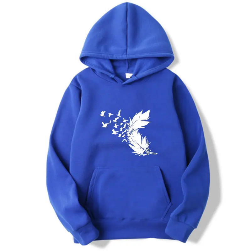 Newest Feather Print Women's Pullover Hoodie Autumn Winter Long Sleeve Hooded Warm Cotton Sport Sweatshirts
Newest Feather Print Women's Pullover Hoodie Autumn Winter Long Sleeve Hooded Warm Cotton Sport Sweatshirts