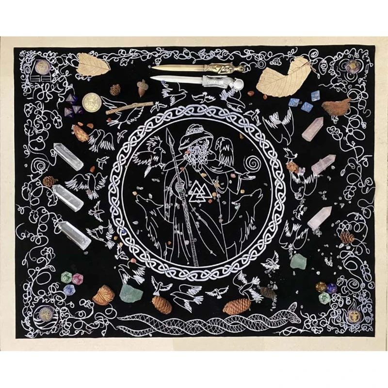 Rectangle Pendulum Divination Tablecloth Ta-rots Card Pad Runes Altar Table Cloth Constellation Magic Board Game Velvet 
Rectangle Pendulum Divination Tablecloth Ta-rots Card Pad Runes Altar Table Cloth Constellation Magic Board Game Velvet