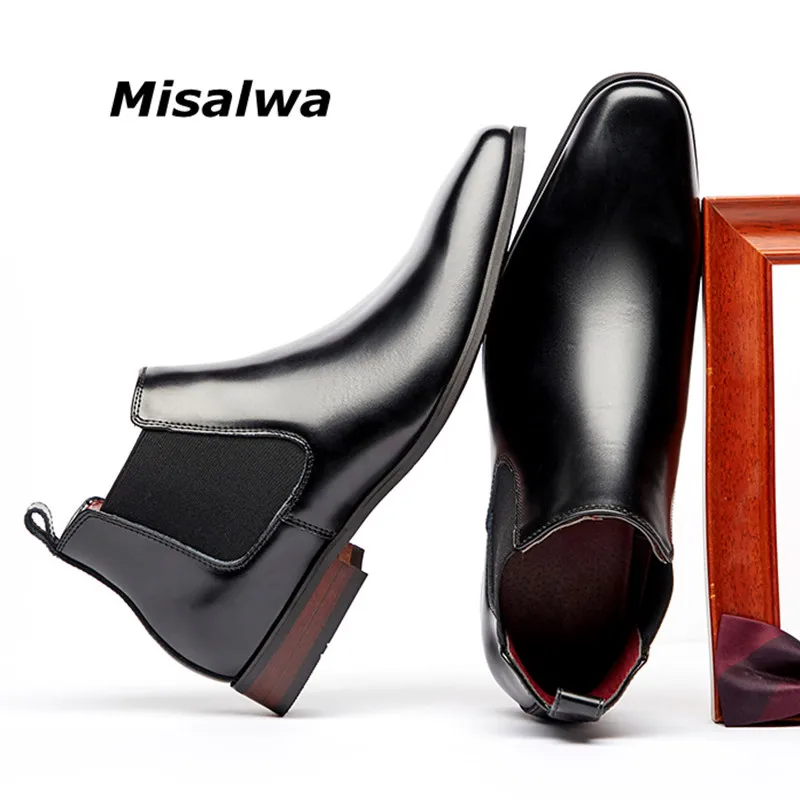 Business Office Men Leather Boots Chelsea Luxury Square Long Toe Boot Misalwa High Quality 39 46 Plus Size Shoes Oxford Dropship
Business Office Men Leather Boots Chelsea Luxury Square Long Toe Boot Misalwa High Quality 39 46 Plus Size Shoes Oxford Dropship