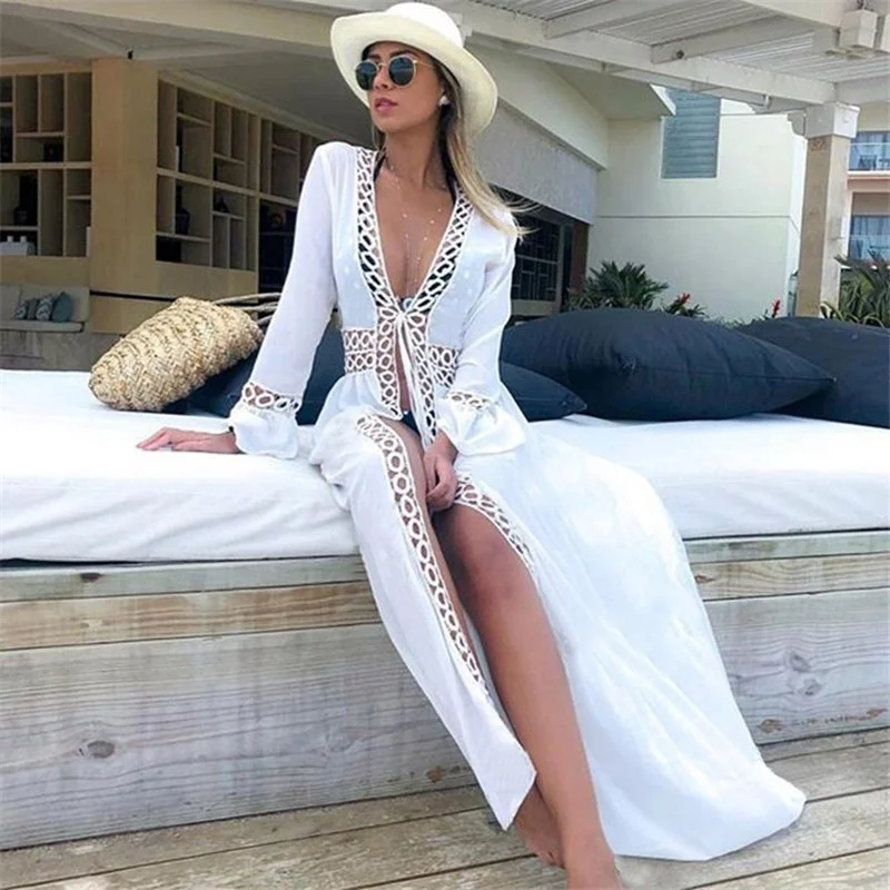 2021 Slub Cotton Beach Blouse Round Hole Lace Holiday Anti-Sai Cardigan Bikini N Women's Beach Dress
2021 Slub Cotton Beach Blouse Round Hole Lace Holiday Anti-Sai Cardigan Bikini N Women's Beach Dress