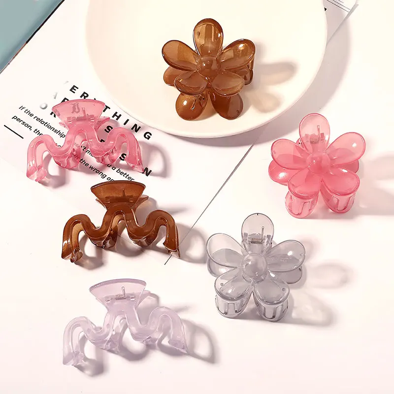 Korea Flower Shape Hair Clip Women GirlsTransparent Hairpins Crab Claws Clip Ponytail Holder Barrette Headwear Hair Accessories
Korea Flower Shape Hair Clip Women GirlsTransparent Hairpins Crab Claws Clip Ponytail Holder Barrette Headwear Hair Accessories