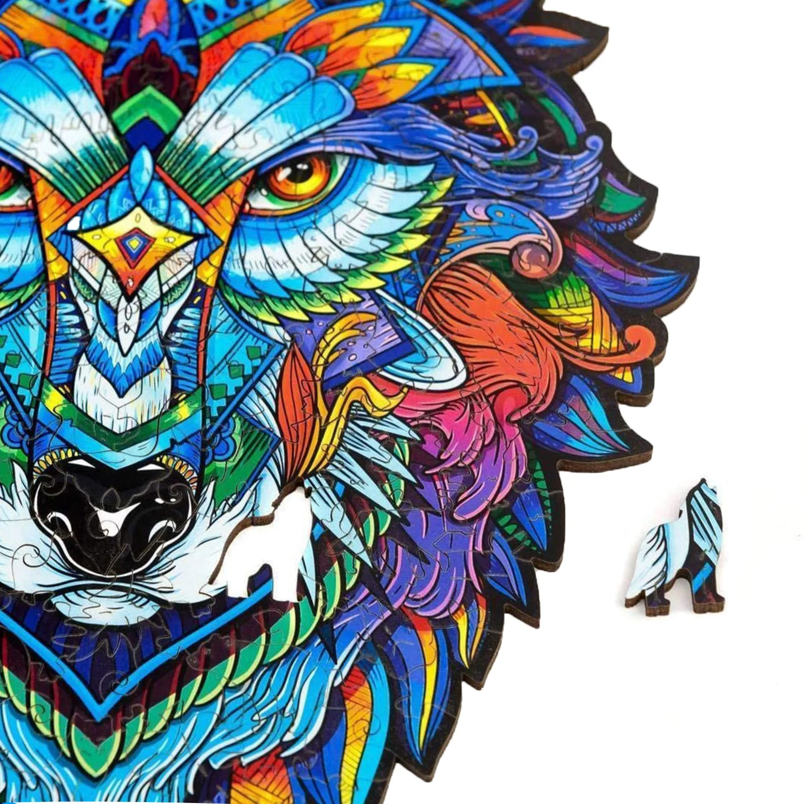 3D Puzzle Wooden Lion Fox Wolf Guardian Dragon Plane English Boxed Animal Color Wood Alien | Игрушки и хобби