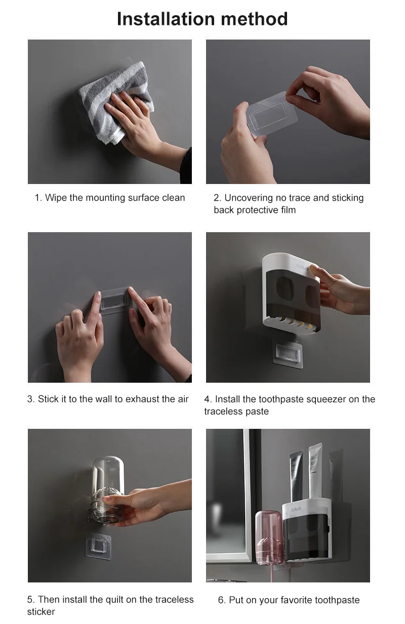 Adhesive Automatic Toothpaste Squeezer Set Wall Suction Toothpaste Toothbrush Sterilizer Auto Squeezing Toothbrush Rack Bao
Adhesive Automatic Toothpaste Squeezer Set Wall Suction Toothpaste Toothbrush Sterilizer Auto Squeezing Toothbrush Rack Bao