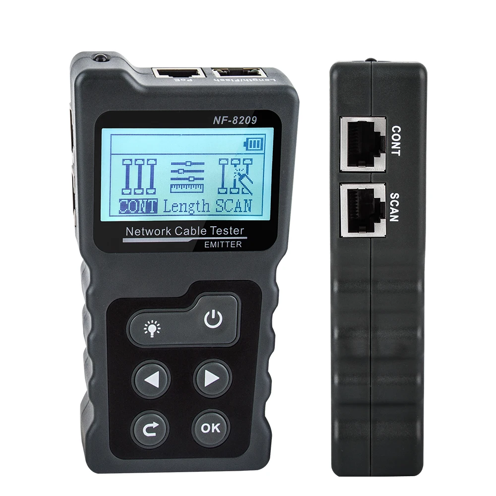 Multi-functional LCD Network Cable Tester Wire Tracker PoE Checker Inline PoE Voltage and Current Tester with Cable Tester
Multi-functional LCD Network Cable Tester Wire Tracker PoE Checker Inline PoE Voltage and Current Tester with Cable Tester