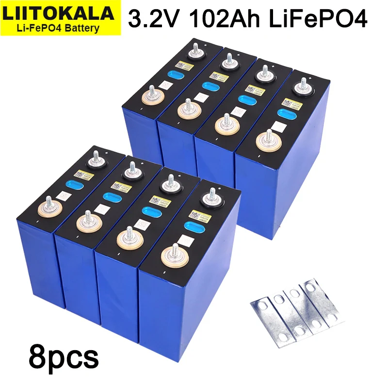 8pcs/lot 3.2V 102Ah Battery LiFePO4 Lithium phospha Large capacity DIY 12V 24V 48V Electric car RV Solar Energy storage system
8pcs/lot 3.2V 102Ah Battery LiFePO4 Lithium phospha Large capacity DIY 12V 24V 48V Electric car RV Solar Energy storage system