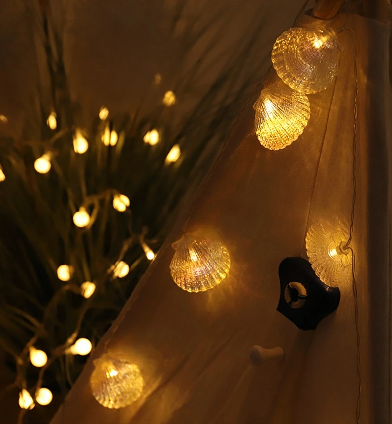String Lights LED Shell Lights Curtain Lights Indoor Outdoor Home Window Decoration Christmas Tree Decoration Lights 1pc
String Lights LED Shell Lights Curtain Lights Indoor Outdoor Home Window Decoration Christmas Tree Decoration Lights 1pc