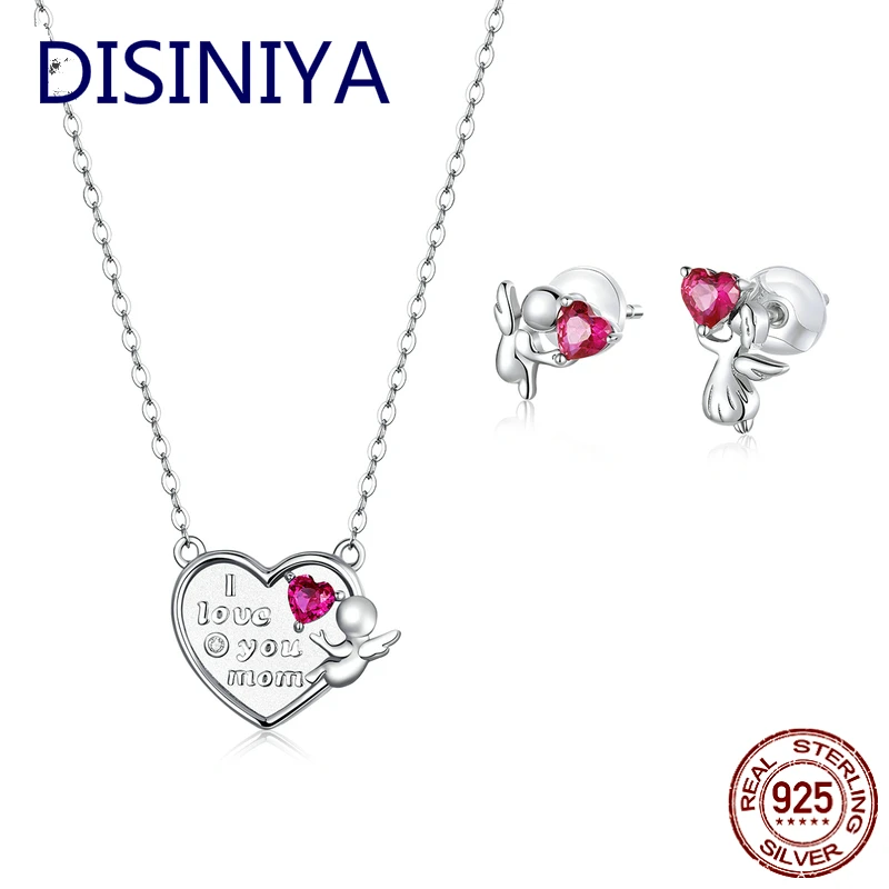 Angel Stud Earrings and Heart Necklace Jewelry Sets for Women 925 Sterling Silver Heart CZ Fashion Jewelry ZBSE00367+ZBSN00171
Angel Stud Earrings and Heart Necklace Jewelry Sets for Women 925 Sterling Silver Heart CZ Fashion Jewelry ZBSE00367+ZBSN00171