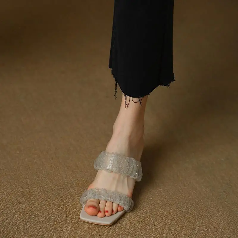 Transparent Sandals for Women Mid Heel Sexy Sandals Summer Clear Crystal Square Toe Sandals Women Heel Shoes Fashion Slides New
Transparent Sandals for Women Mid Heel Sexy Sandals Summer Clear Crystal Square Toe Sandals Women Heel Shoes Fashion Slides New