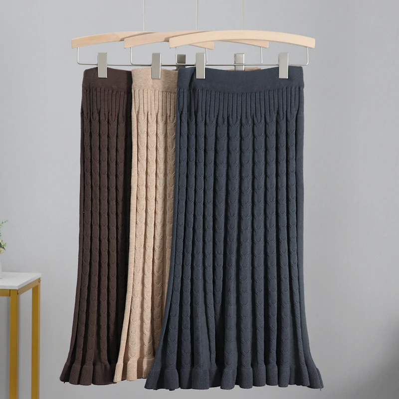 GIGOGOU Cable Twist Long Women Midi Skirt Autumn Winter Thick Warm Pencil Skirt Elegant Sexy Knitted Bodycaon Skirts Female
GIGOGOU Cable Twist Long Women Midi Skirt Autumn Winter Thick Warm Pencil Skirt Elegant Sexy Knitted Bodycaon Skirts Female