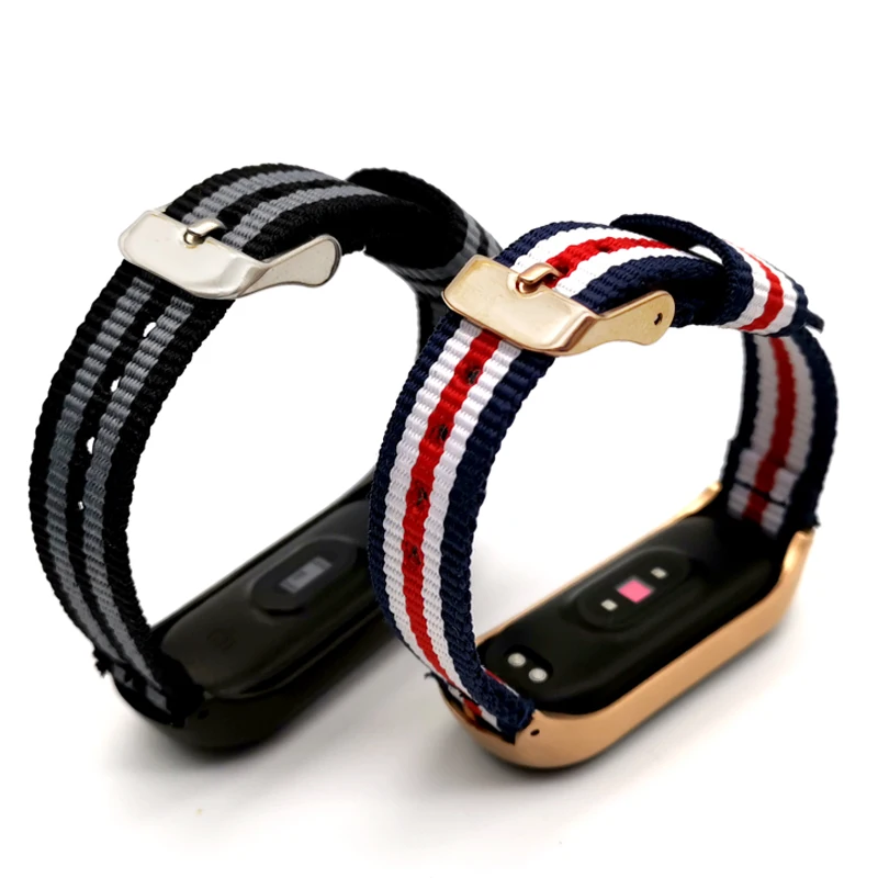 Для Xiaomi Mi Band 4 3 аксессуары браслет на запястье спортивный нейлоновый ремешок для