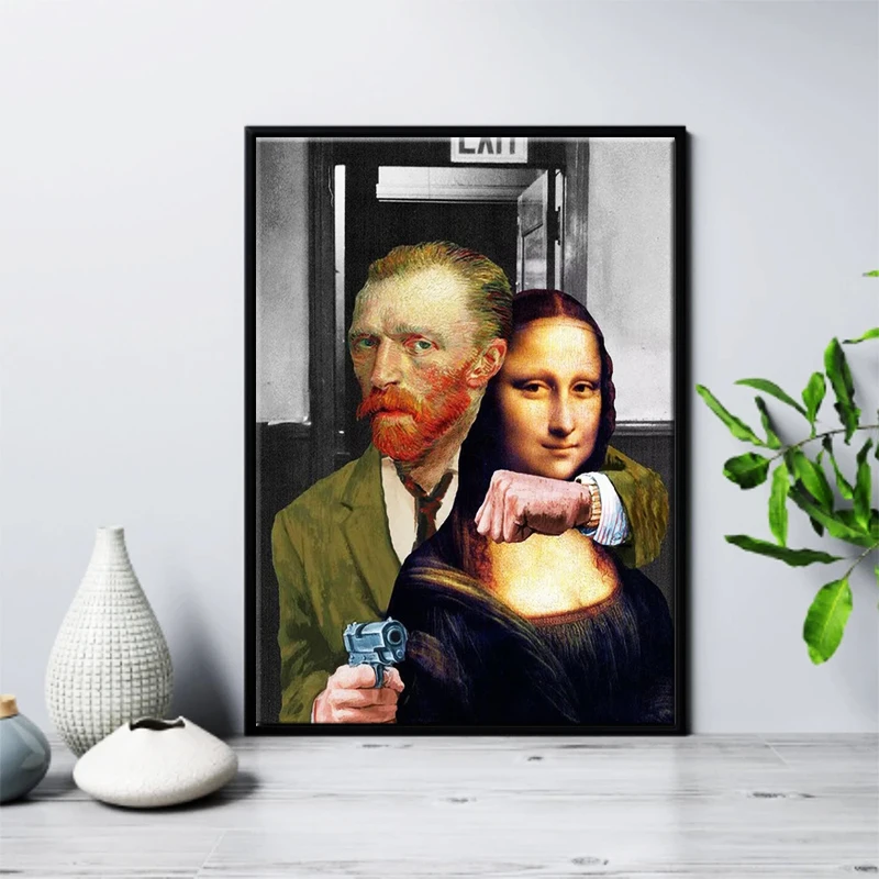 Funny Art Van Gogh and Mona Lisa Canvas Posters and print Abstract Famous Oil Paintings on Canvas Wall Pictures for Home Cuadros
Funny Art Van Gogh and Mona Lisa Canvas Posters and print Abstract Famous Oil Paintings on Canvas Wall Pictures for Home Cuadros