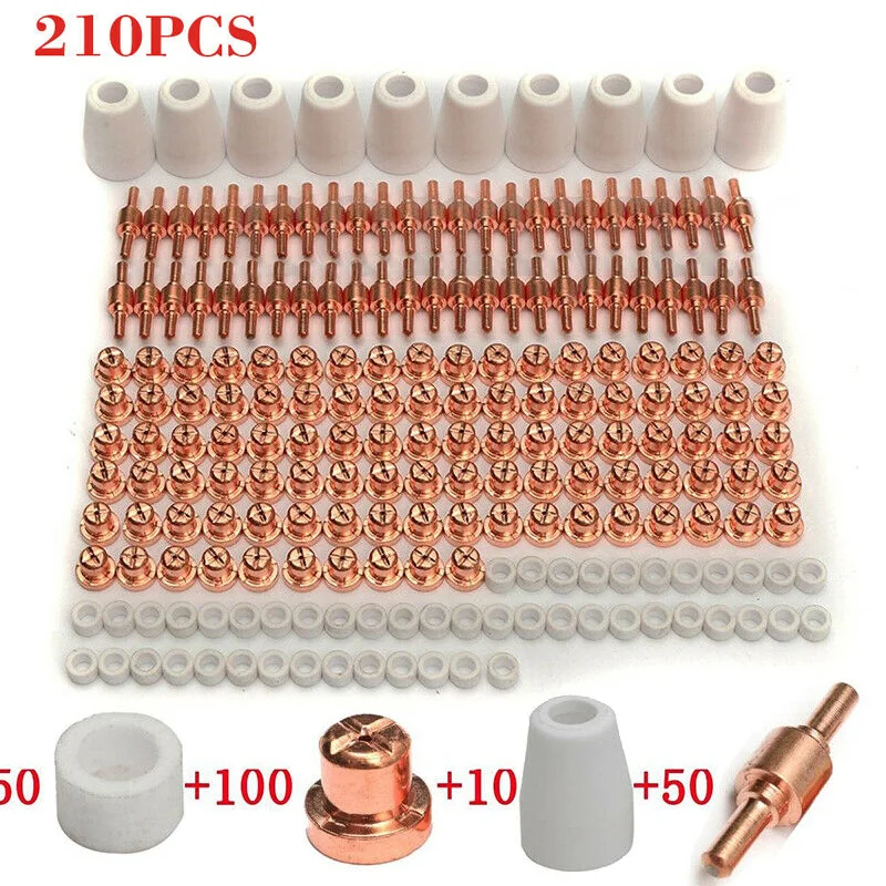 Nozzles&Common Electrodes Set Air Plasma Cutter Consumables Electrode Tip Torch PT-31 LG-40 CUT50 metal processing
Nozzles&Common Electrodes Set Air Plasma Cutter Consumables Electrode Tip Torch PT-31 LG-40 CUT50 metal processing