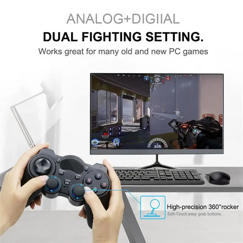 Universal 2.4G Wireless Gamepad Controller With Nano Receiver Controller Gaming Gamepad Joystick For Android Tablet Phone PC TV
Universal 2.4G Wireless Gamepad Controller With Nano Receiver Controller Gaming Gamepad Joystick For Android Tablet Phone PC TV