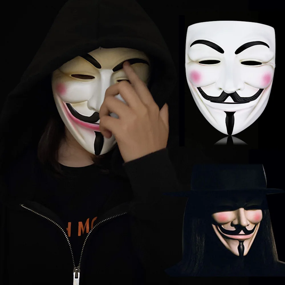 1pcs V For Vendetta Mask Halloween Masquerade Scary Party Supplies Cosplay Costume Accessory Props Anonymous Movie Guy Fawkes
1pcs V For Vendetta Mask Halloween Masquerade Scary Party Supplies Cosplay Costume Accessory Props Anonymous Movie Guy Fawkes