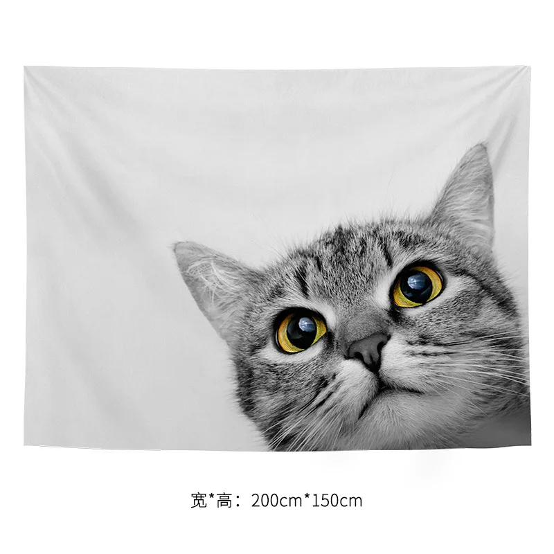 Cute Cat Tapestry Striped Black and White Beach Blanket Meow Home Wall Decoration Cartoon Wall Hanging for Living Room
Cute Cat Tapestry Striped Black and White Beach Blanket Meow Home Wall Decoration Cartoon Wall Hanging for Living Room