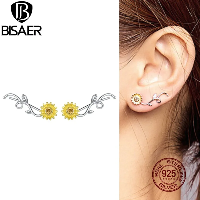 BISAER Daisy Flower Stud Earrings 925 Sterling Silver Yellow Enamel Zircon Little Daisies Earrings For Female Jewelry EFE394
BISAER Daisy Flower Stud Earrings 925 Sterling Silver Yellow Enamel Zircon Little Daisies Earrings For Female Jewelry EFE394