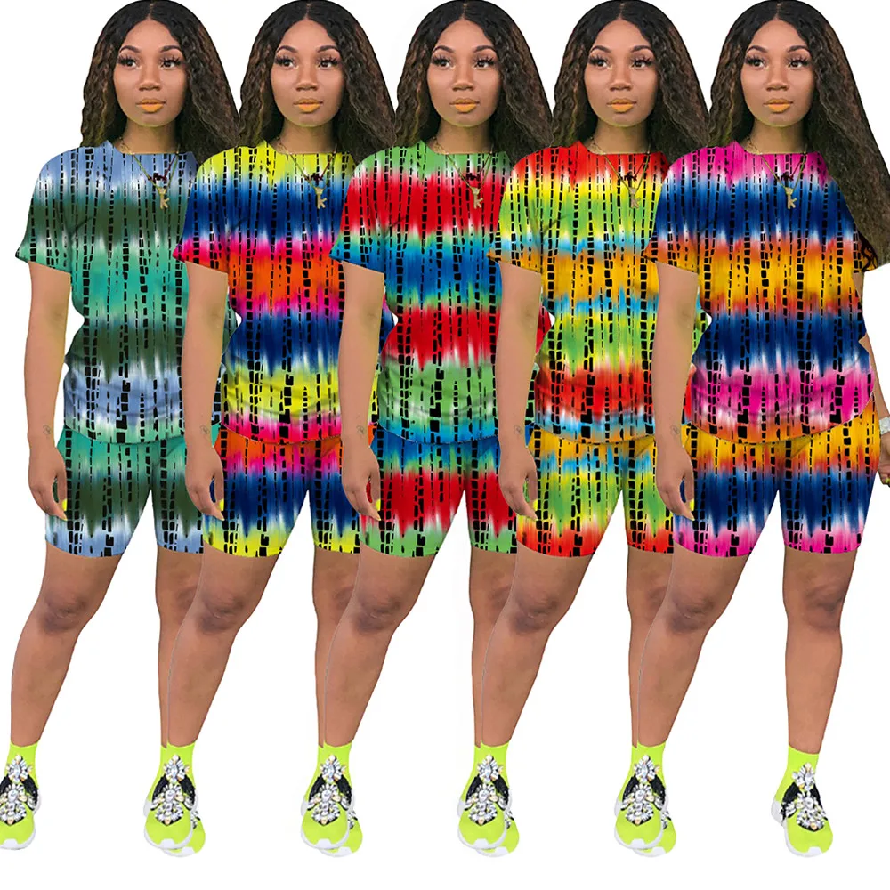 Sexy Short Sleeve T-shirt and Biker Short Two Piece Set Women Club Outfits Activewear Clubwear Loose Tie Dye Print Sweatsuits
Sexy Short Sleeve T-shirt and Biker Short Two Piece Set Women Club Outfits Activewear Clubwear Loose Tie Dye Print Sweatsuits