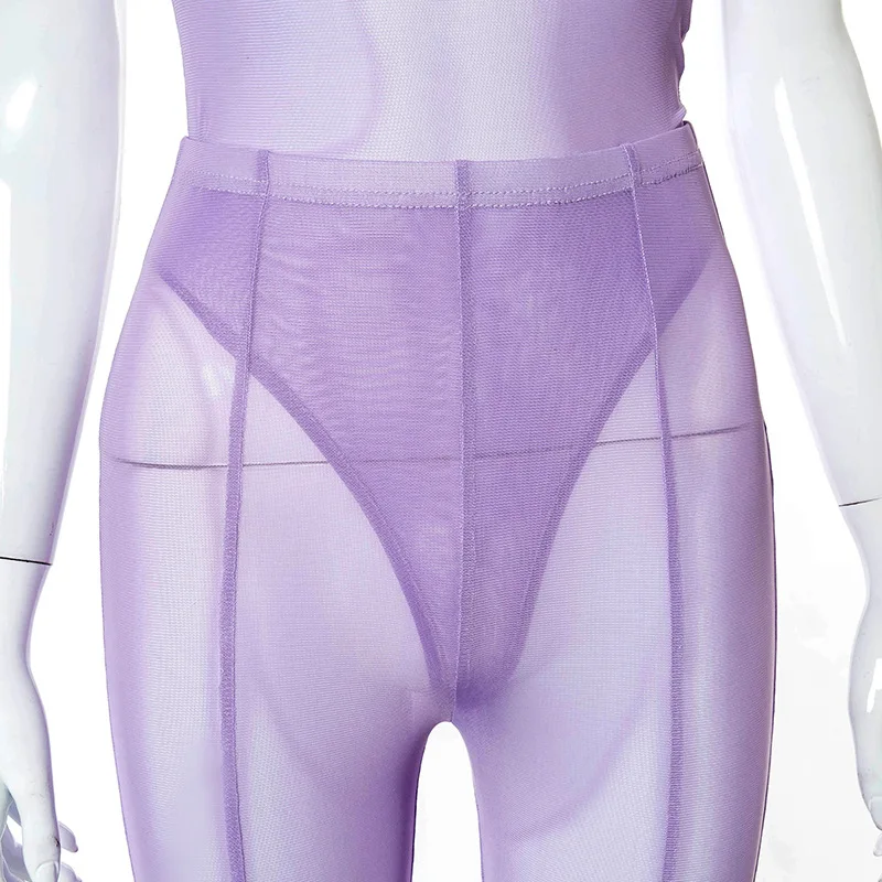 Sexy Two Piece Pants Set Women Sheer Mesh Hollow Out Legging Bodycon Bodysuit Party Clubwear Women Matching Set Jumpsuit Outfits 
Sexy Two Piece Pants Set Women Sheer Mesh Hollow Out Legging Bodycon Bodysuit Party Clubwear Women Matching Set Jumpsuit Outfits