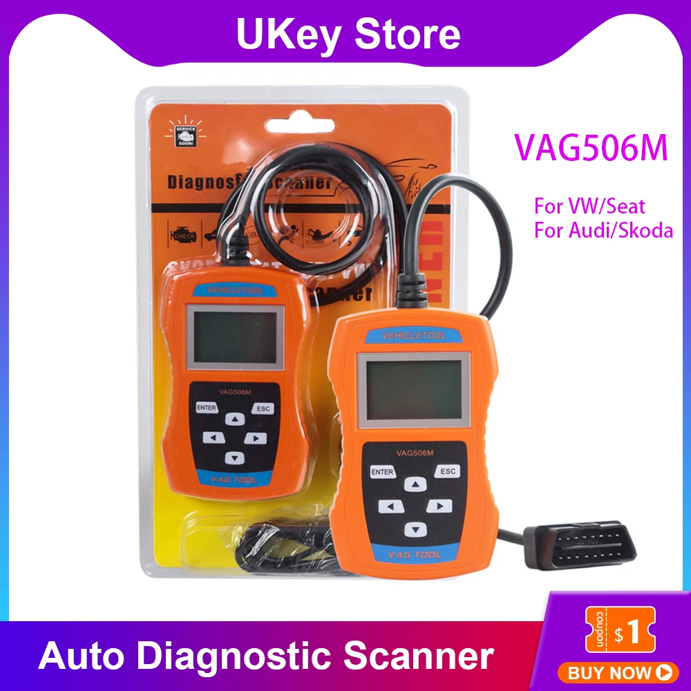 VAG506M Auto obd2 Diagnostic Scanner Car Diagnostic Tools Fault Scantool Double K-Line Detection For VW/Seat For Audi/Skoda
VAG506M Auto obd2 Diagnostic Scanner Car Diagnostic Tools Fault Scantool Double K-Line Detection For VW/Seat For Audi/Skoda