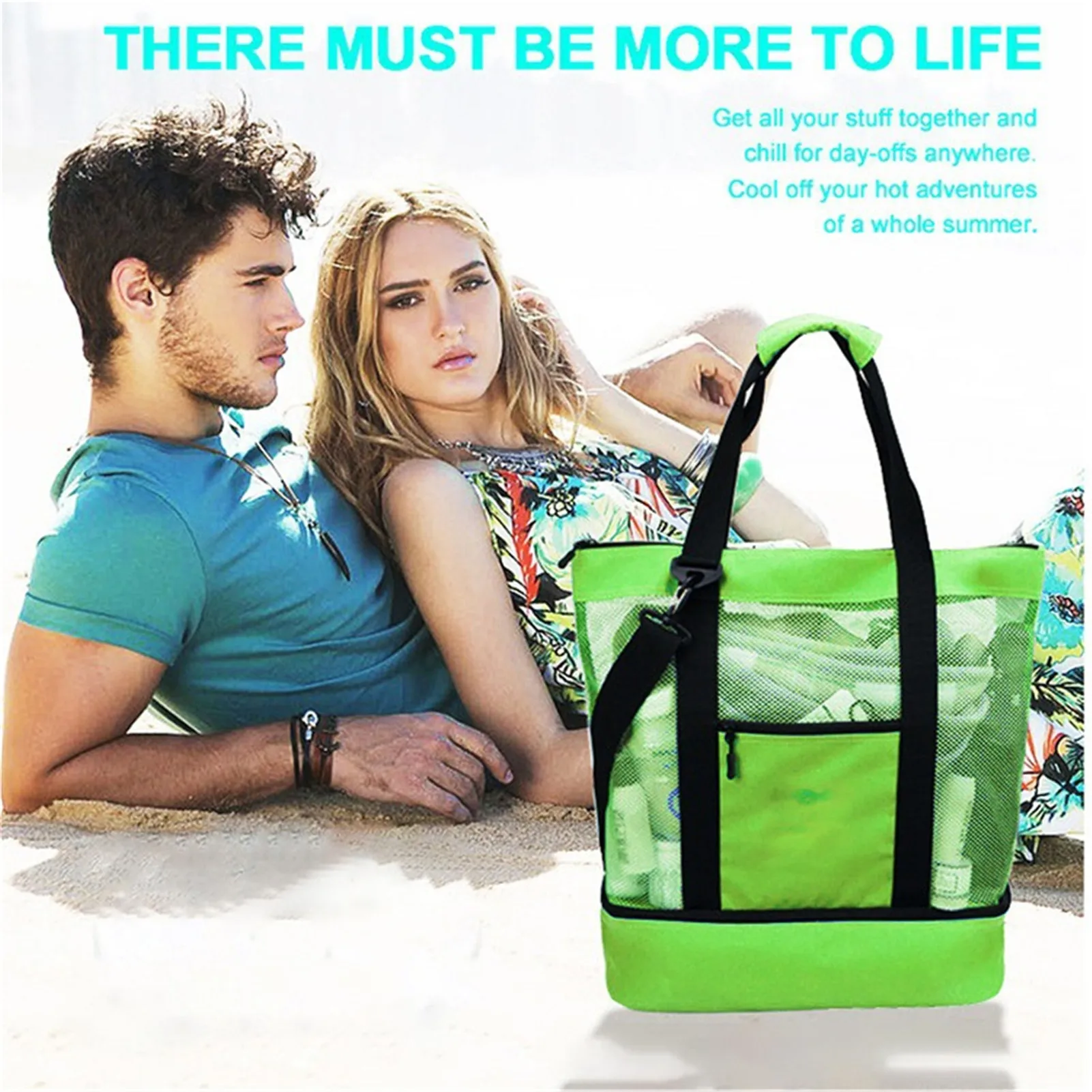 2-layer Outdoor Travel Picnic Bag Beach Insulation And Fresh-keeping Mesh Beach Bag Creative Multifunctional Ice Pack Meal Bag 
2-layer Outdoor Travel Picnic Bag Beach Insulation And Fresh-keeping Mesh Beach Bag Creative Multifunctional Ice Pack Meal Bag