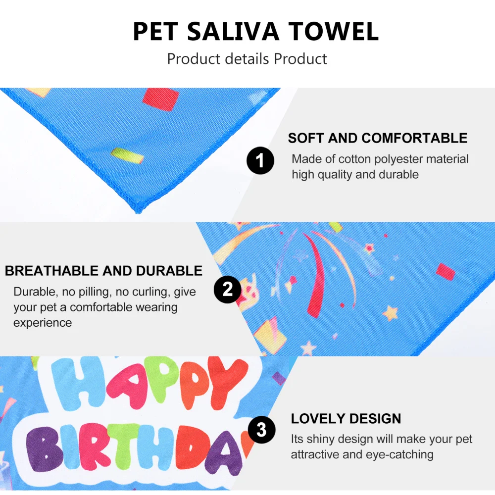 2Pcs Pet Birthday Bandanas Saliva Towels Dog Bibs Triangle Scarf Pet Supplies
2Pcs Pet Birthday Bandanas Saliva Towels Dog Bibs Triangle Scarf Pet Supplies