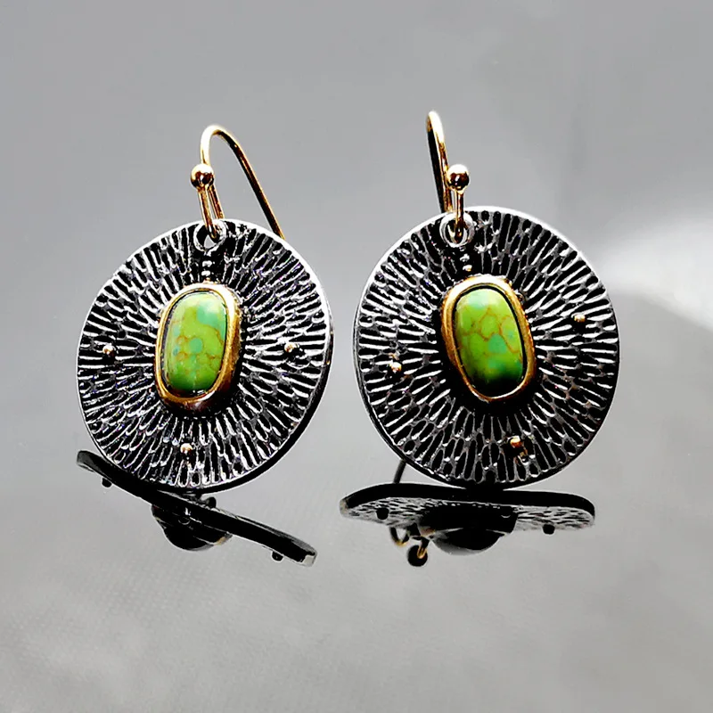 Vintage Green Stone Handmade Metal Circle Dangle Earrings For Women Tribal Jewelry Indian Earrings Pendientes Mujer Z3D365
Vintage Green Stone Handmade Metal Circle Dangle Earrings For Women Tribal Jewelry Indian Earrings Pendientes Mujer Z3D365