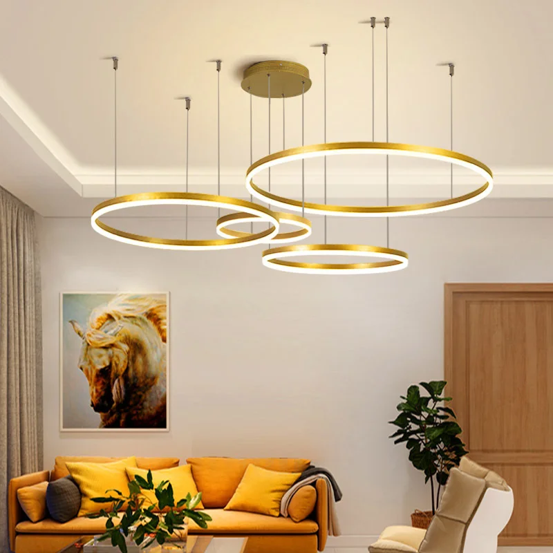 Modern Aluminum Led Pendant Light Metal Combination Rings Chandeliders Hanging Light Living Room Decorantion Dining Room
Modern Aluminum Led Pendant Light Metal Combination Rings Chandeliders Hanging Light Living Room Decorantion Dining Room