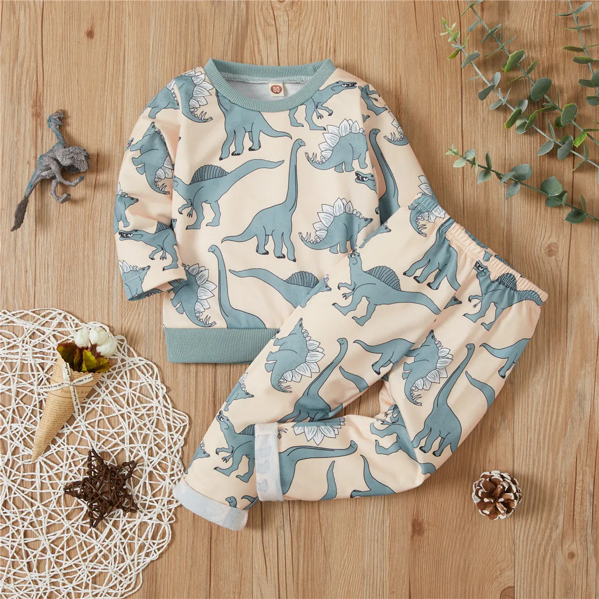 Children's Sets Autumn and Spring Dinosaur Printing Suits for Boys and Girls Clothing
Children's Sets Autumn and Spring Dinosaur Printing Suits for Boys and Girls Clothing