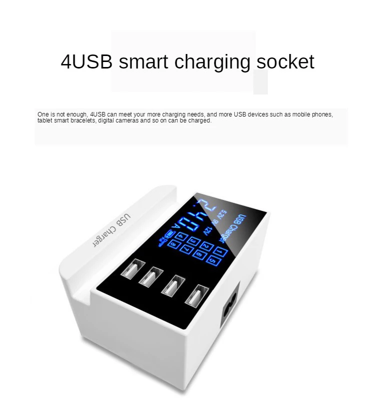Док-станция настенная со светодиодной подсветкой и 4 USB-портами | Мобильные