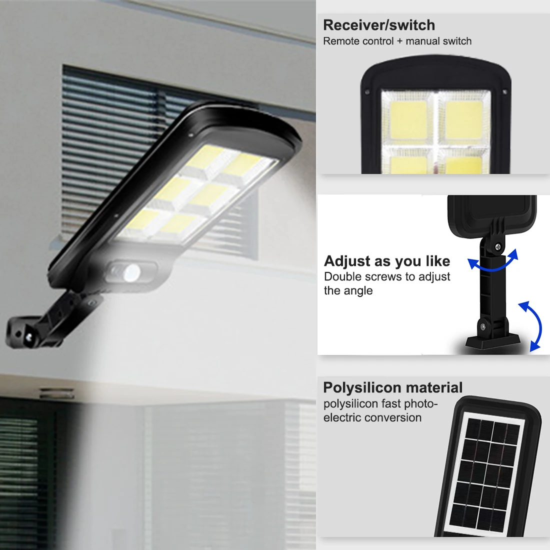 LED Outdoor Solar Street Light Waterproof PIR Sensor Wall Lamp Human Induction COB Industrial Garden Square Highway Road Lamp
LED Outdoor Solar Street Light Waterproof PIR Sensor Wall Lamp Human Induction COB Industrial Garden Square Highway Road Lamp