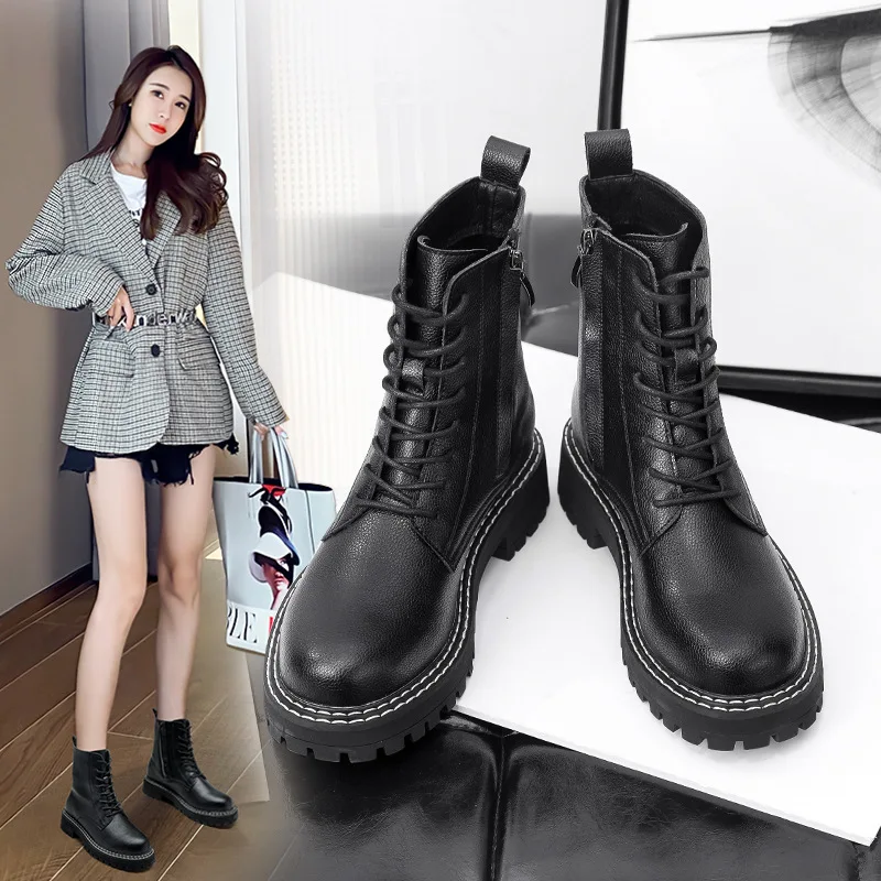 Thicken Warm Women Boots Ankle Short Shoes Autumn Patent Leather Lace Up Ladies Female Pu Non Slip Winter Footwear
Thicken Warm Women Boots Ankle Short Shoes Autumn Patent Leather Lace Up Ladies Female Pu Non Slip Winter Footwear