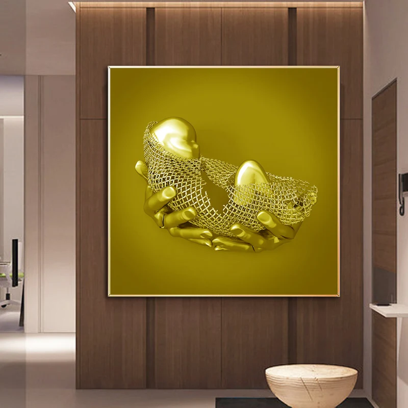 Wall Art Metal Figure Statue Canvas Painting Golden Baby Sculpture Poster Print Wall Picture for Living Room Home Decor Cuadros
Wall Art Metal Figure Statue Canvas Painting Golden Baby Sculpture Poster Print Wall Picture for Living Room Home Decor Cuadros