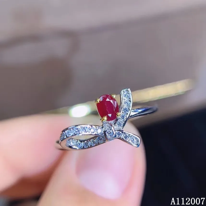 

KJJEAXCMY fine jewelry 925 sterling silver inlaid natural ruby ring delicate new female noble support test hot selling